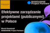 Efektywne zarządzanie projektami (publicznymi) w Polsce