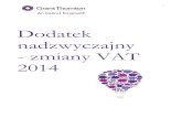 Dodatek nadzwyczajny - Zmiany VAT 2014