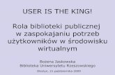 User Is The King - biblioteka publiczna w środowisku wirtualnym 2.0