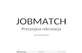 Prezentacja Jobmatch Precyzyjna Rekrutacja