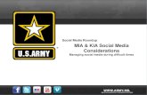 Social Media Roundup - KIA and MIA Social Media Considerations