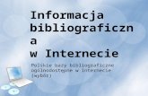 Informacja bibliograficzna w internecie