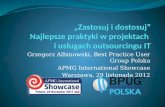 BPUG Best Practices IT Outsourcing (29 nov-2012) APMG SHowcase