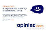 Efekt ROPO w segmentach polskiego e-commerce – badanie maj 2014