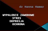 Wypalenie zawodowe, stres, depresja, ochrona - dr Hanna Hamer