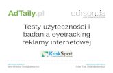 Testy użyteczności i badania eyetracking reklamy internetowej