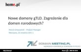 Marcin Zmaczyński, "Nowe domeny gTLD. Zagrożenie dla domen narodowych?"