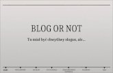 Blog or not