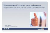 Wiarygodność sklepu internetowego - system rekomendacji konsumenckiej Sklepy24.pl - Piotr Jarosz