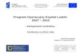 Program Operacyjny Kapitał Ludzki - komponenty centralne. Konkursy 2012.