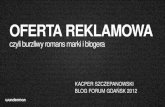 Blog Forum Gdańsk 2012 | Oferta reklamowa: oczywiste kroki, których nikt nie robi