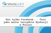 Nie tylko Facebook... fora jako ważne narzędzie dyskusji w Polsce