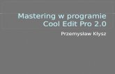 Mastering w programie cool edit pro 2