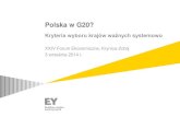 Polska w G20? Forum Ekonomiczne w Krynicy 2014 - prezentacja EY