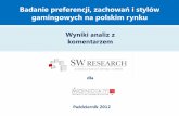 Preferencje zachowania i style gamingowe na polskim rynku raport SW Resear…