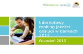 Internetowy Ranking Obsługi Jakości w bankach