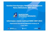Stan realizacji NSRO 2007-2013 wg stanu na dzień 30.06.2012
