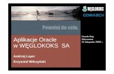 Aplikacje Oracle  w WĘGLOKOKS  SA