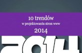 10 trendów w projektowaniu stron www 2014