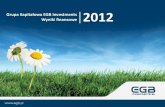 Grupa Kapitałowa EGB Investments - prezentacja wyników finansowych za 2012 rok