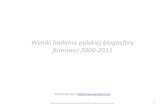 Wyniki badania polskiej blogosfery firmowej 2009 2011 pl