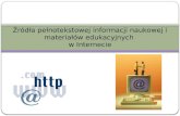 Źródła pełnotekstowej informacji naukowej i materiałów edukacyjnych w internecie