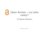 Open Access – czy tylko zalety