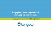 Lengow Przyśpiesz swoją sprzedaż! Innowacja na rynku polskim. LENGOW: Rozwiązanie feed-Management.