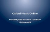 Mini szkolenie Oxford Music Online