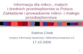 Informacja dla mikro-, małych i srednich przedsiebiorstw w Polsce