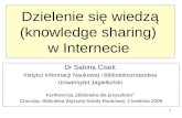 Knowledge sharing and Web 2.0