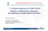 7PR Zasady uczestnictwa, programy szczegółowe, przygotowanie wniosku