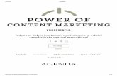 Konferencja Power of Content Marketing - agenda