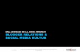 Blogger Relations & Social Media Kultur - Vorlesung BAW
