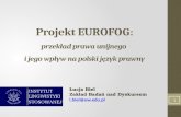 Projekt Eurofog - dopasowanie tekstowe polskiego prawa
