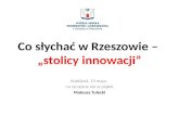 "Co słychać w Rzeszowie - «stolicy innowacji»" - Mateusz Tułecki, KrakSpot#5