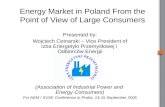 Presented by: Wojciech Cetnarski – Vice President of Izba Energetyki Przemysłowej i Odbiorców Energii (Association of Industrial Power and Energy Consumers)