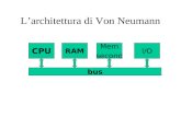 Larchitettura di Von Neumann CPU RAM Mem second I/O bus.