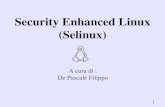 Security Enhanced Linux (Selinux) A cura di : De Pascale Filippo 1.