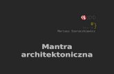 [JDD2013] Mantra Architektoniczna 2.0