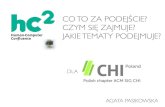 Human Computer Confluence i jego tematyka (CHI Polska)