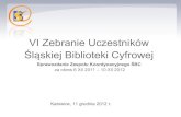 Sprawozdanie z VI Zebrania Uczestników ŚBC, 11 grudnia 2012