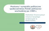 Postawy i sympatie spoleczenstwa Polski polnocno-wschodniej po 1989 roku