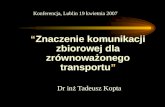 Tadeusz Kopta - Komunikacja Zbiorowa