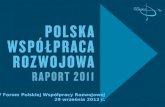 Prezentacja raportu "Polska Współpraca Rozwojowa 2011"