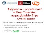 Aktywność i popularność w real time web na przykładzie Blipa – wyniki badań - Mikołaj Hnatiuk, Michał Podlewski, Jan Zając