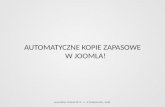 JoomlaDay Poland 2013 - Joomla! - Automatyczne kopie zapasowe