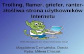 Trolling, flamer, griefer, ranter złośliwa strona Internetu