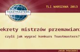 TLI2013 Jakub Pawlowski - Sekrety mistrzów przemawiania
