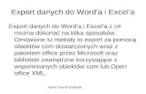 Export danych do word’a i excel’a